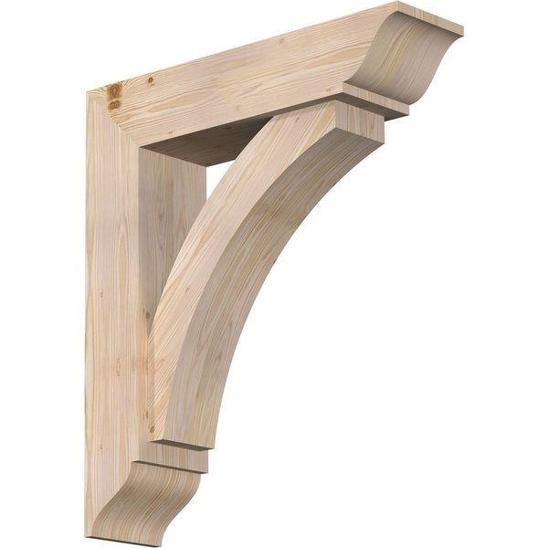 Thorton Traditional Smooth Bracket w/ Offset Brace, Douglas Fir, 7 1/2